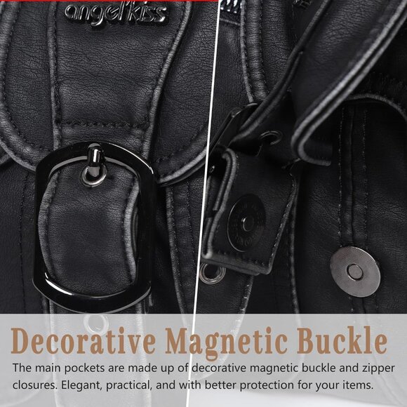 Chic Vegan Leather Hobo Purse - Timeless Design with Crossbody Versatility - Picture 7 of 9